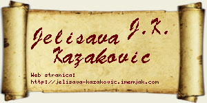 Jelisava Kazaković vizit kartica